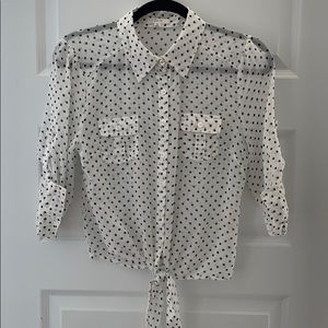 Sheer Polka Dot Blouse